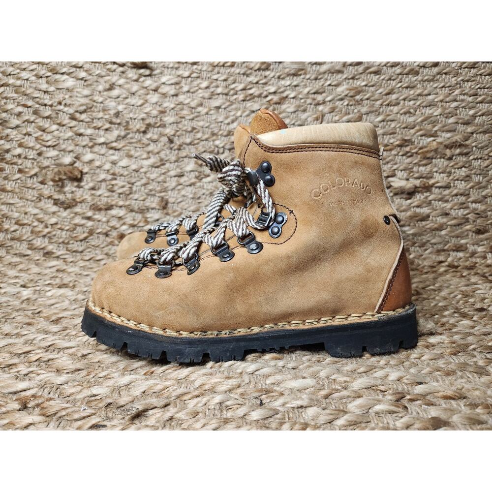 VINTAGE Colorado Kinney Boots Brown Suede Leather Womens 5.5 Hiking Outdoor Work